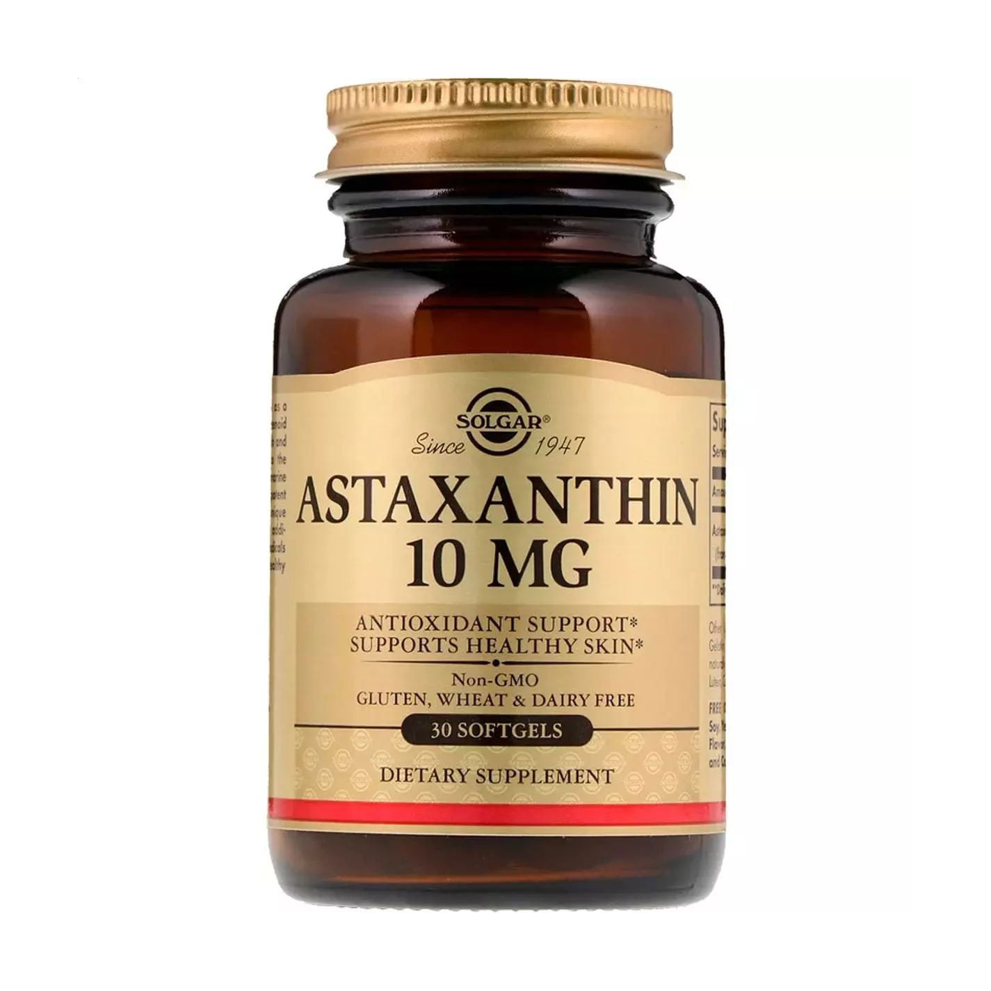Астаксантин Solgar Astaxanthin, 10 мг, 30 гелевих капсул